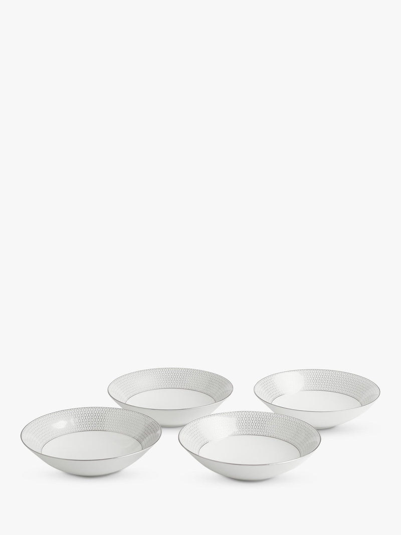 Wedgwood Gio Platinum dinnerware set 12 piece, imported from the UK