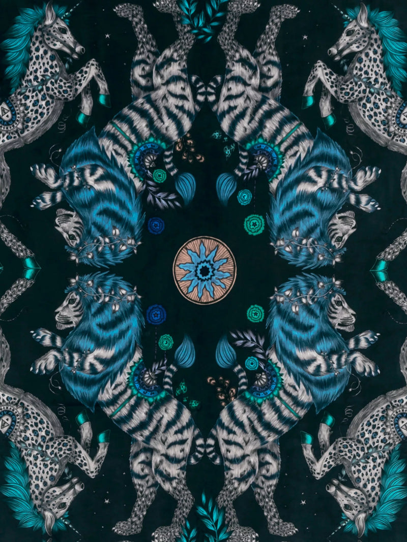 Clarke & Clarke Caspian velvet fabric 138cm - British product