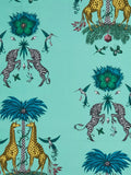 Clarke & Clarke Creatura Turquoise furnishing fabric - British product