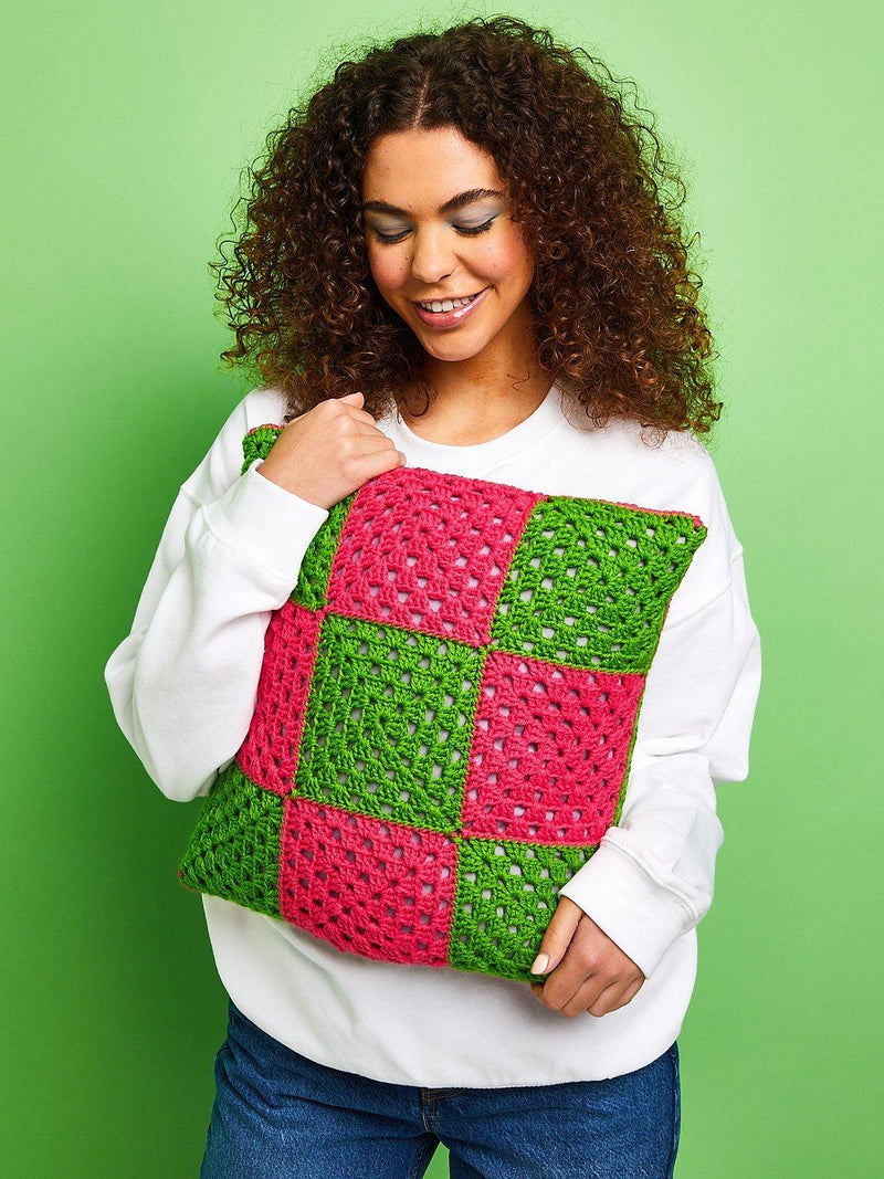 Sirdar granny squares cushion crochet kit (British brand)