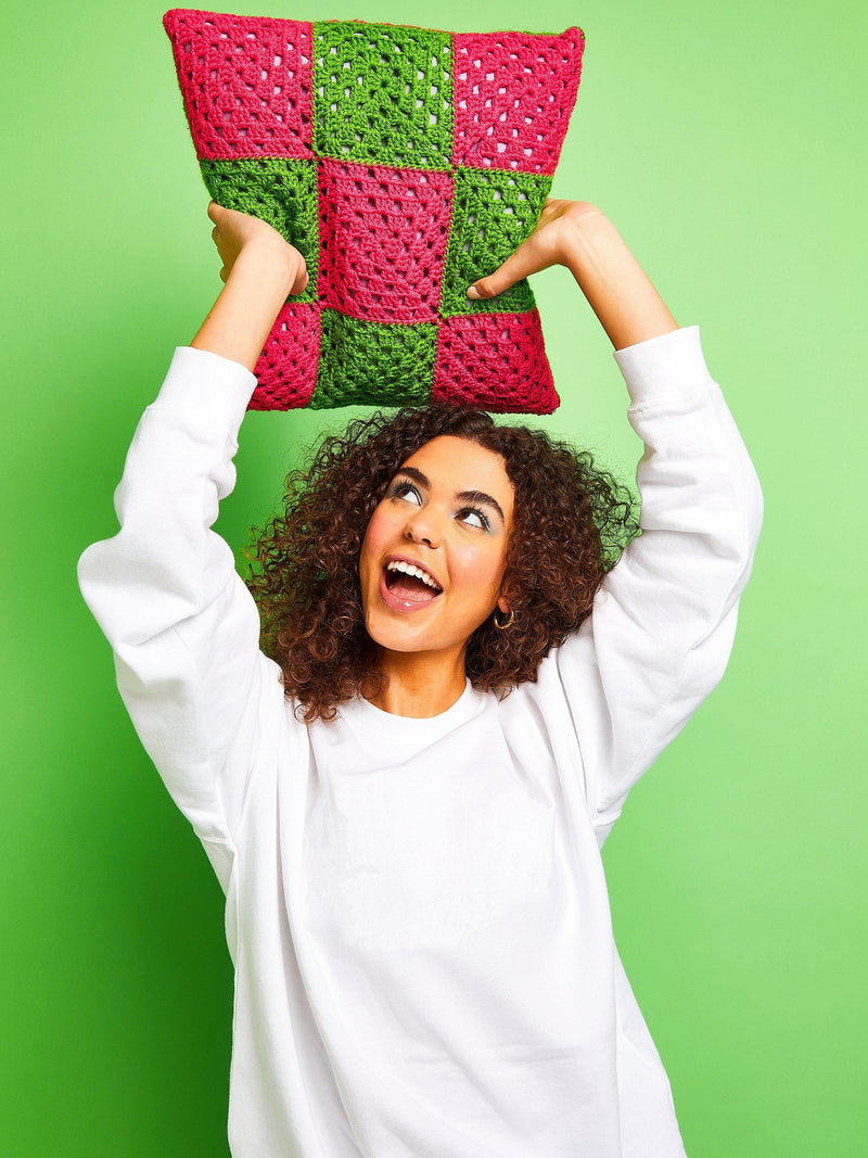 Sirdar granny squares cushion crochet kit (British brand)