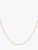 John Lewis IBB 9ct Yellow Gold Short Hollow Twist Link Chain Necklace 16 inch- Buy online at McGrocer