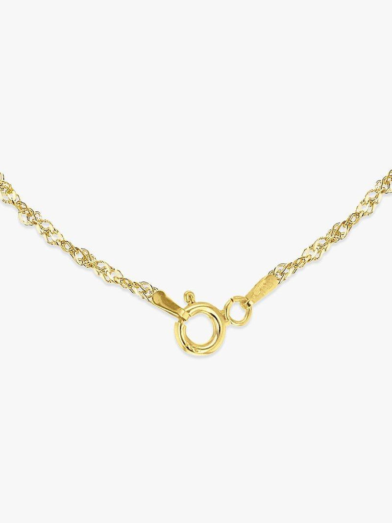 IBB 9ct yellow gold twist link chain necklace 16 inch, imported from the UK