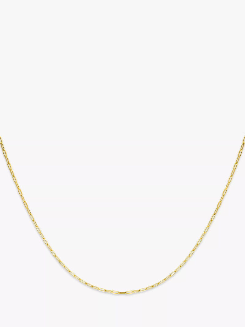 IBB 9ct gold paper clip chain necklace (British brand)