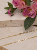 IBB 9ct gold paper clip chain necklace (British brand)