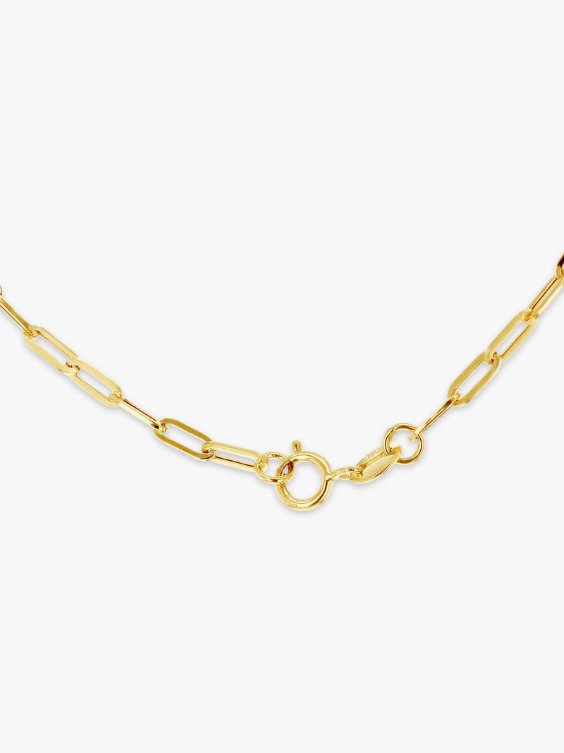 IBB 9ct gold paper clip chain necklace (British brand)