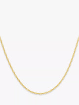 John Lewis IBB 9ct Yellow Gold Short Twist Link Chain Necklace- Buy online at McGrocer