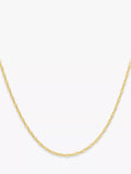 IBB 9ct yellow gold short twist link chain necklace (British brand)