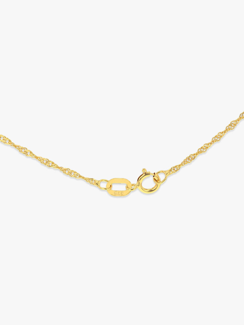 IBB 9ct yellow gold short twist link chain necklace (British brand)