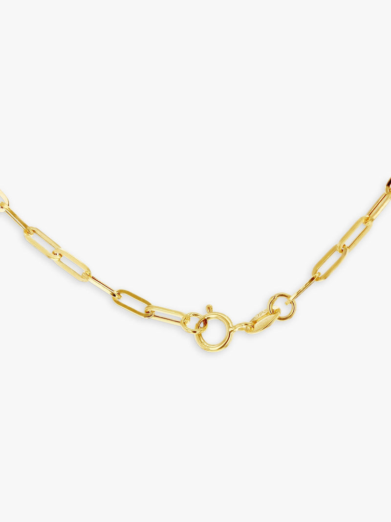 IBB 9ct gold paper clip chain necklace 46cm, imported from the UK