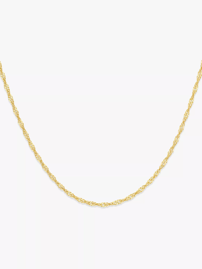 IBB gold twist link chain necklace 46cm - British product