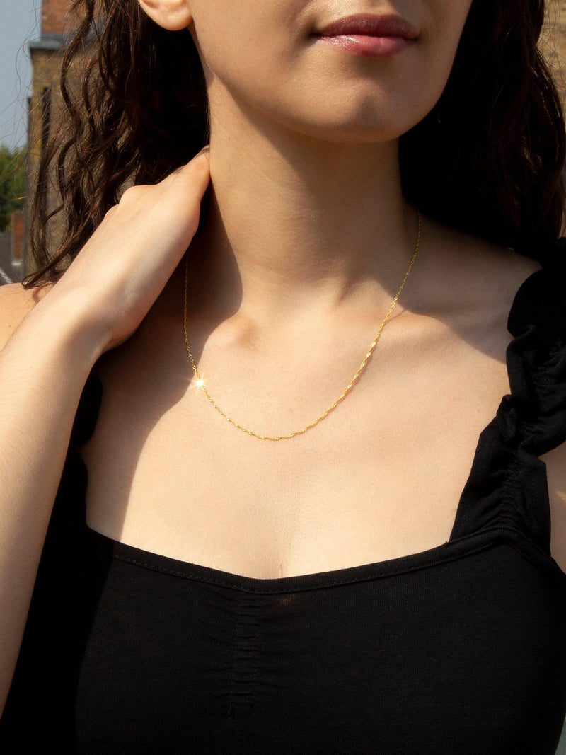 IBB gold twist link chain necklace 46cm - British product
