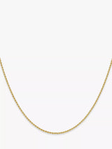 John Lewis IBB 9ct Yellow Gold Hollow Long Rope Chain Necklace 46cm- Buy online at McGrocer