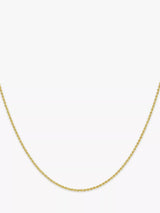 John Lewis IBB 9ct Yellow Gold Hollow Short Rope Chain Necklace 16 Inches- Buy online at McGrocer