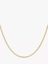 John Lewis IBB 9ct Yellow Gold Long Curb Link Chain Necklace, 18 Inch- Buy online at McGrocer