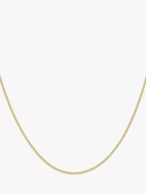 John Lewis IBB 9ct Yellow Gold Long Hollow Curb Link Chain Necklace 18 inch- Buy online at McGrocer