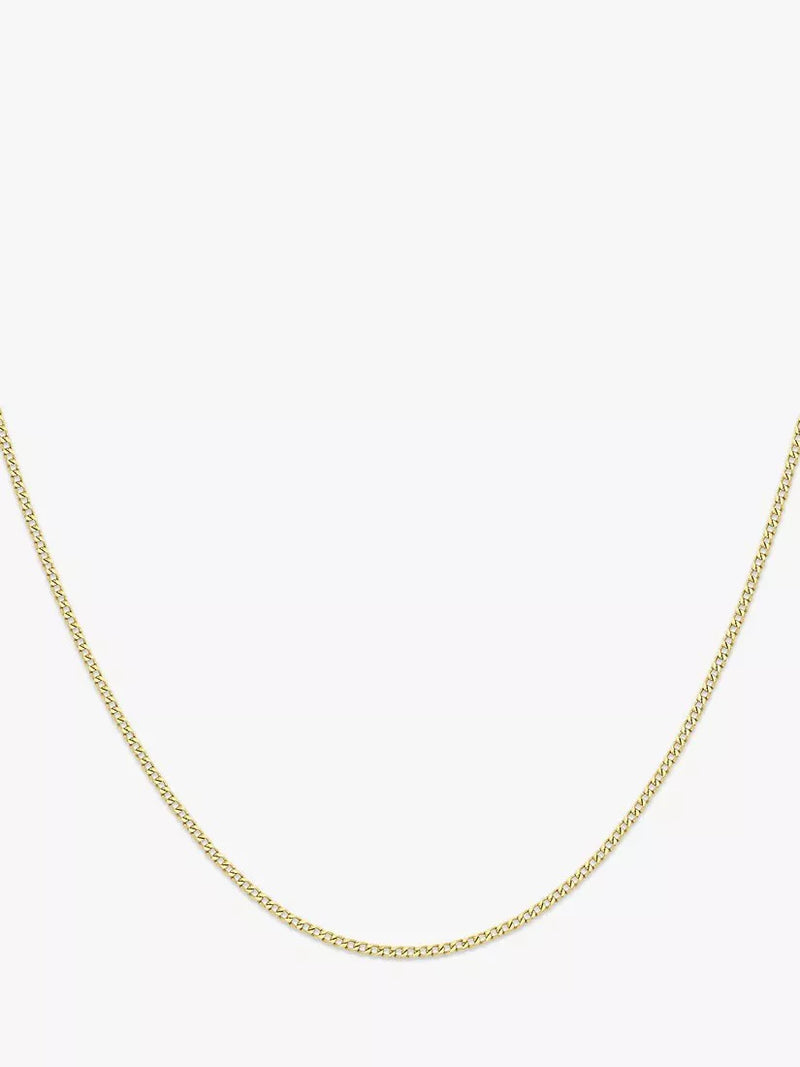 IBB gold hollow curb chain necklace 18 inch - British product