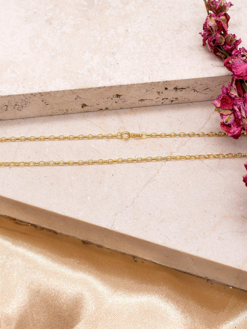 IBB 9ct gold oval link chain necklace, British brand