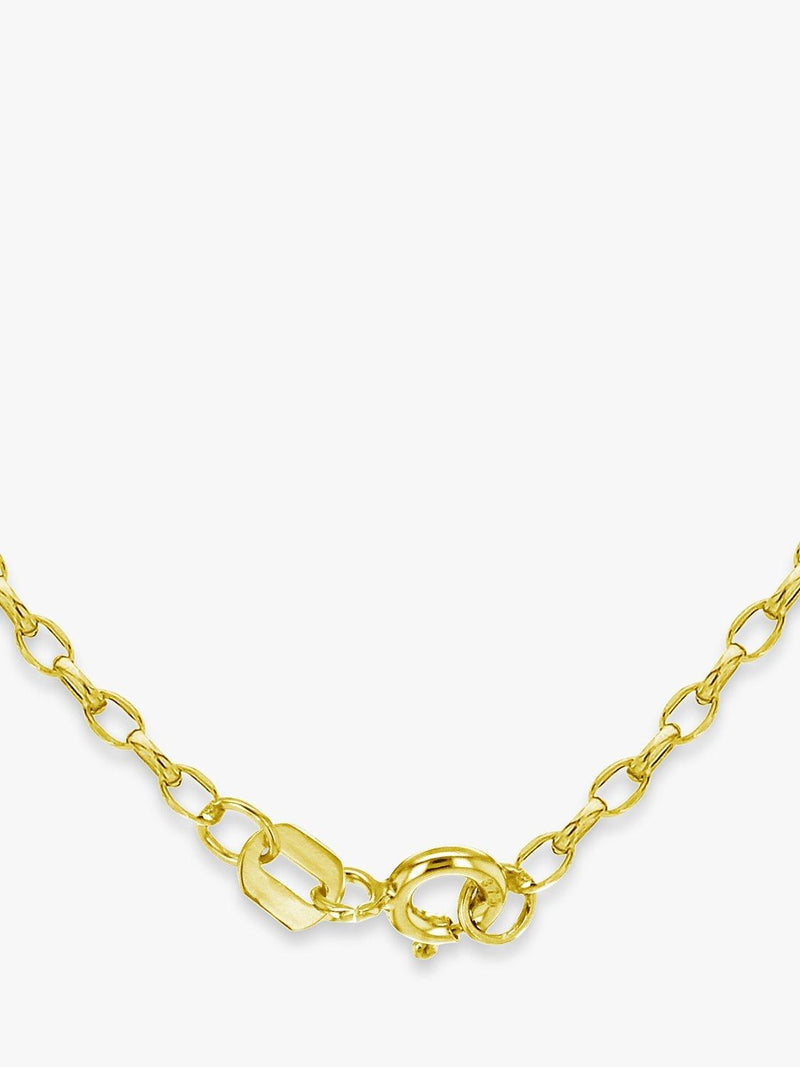 IBB 9ct gold oval link chain necklace, British brand