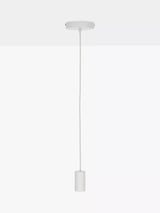 John Lewis Tala Alumina Single Pendant Ceiling Light, Chalk- Buy online at McGrocer