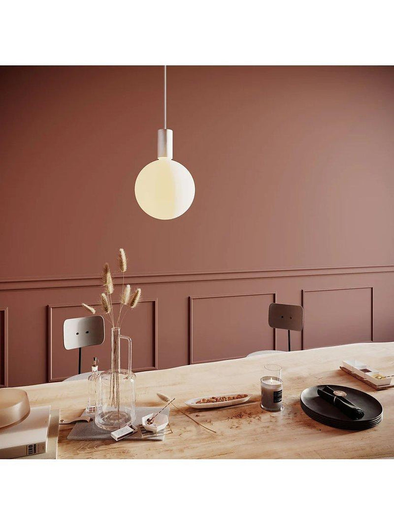 Tala Alumina pendant ceiling light in chalk finish, UK version