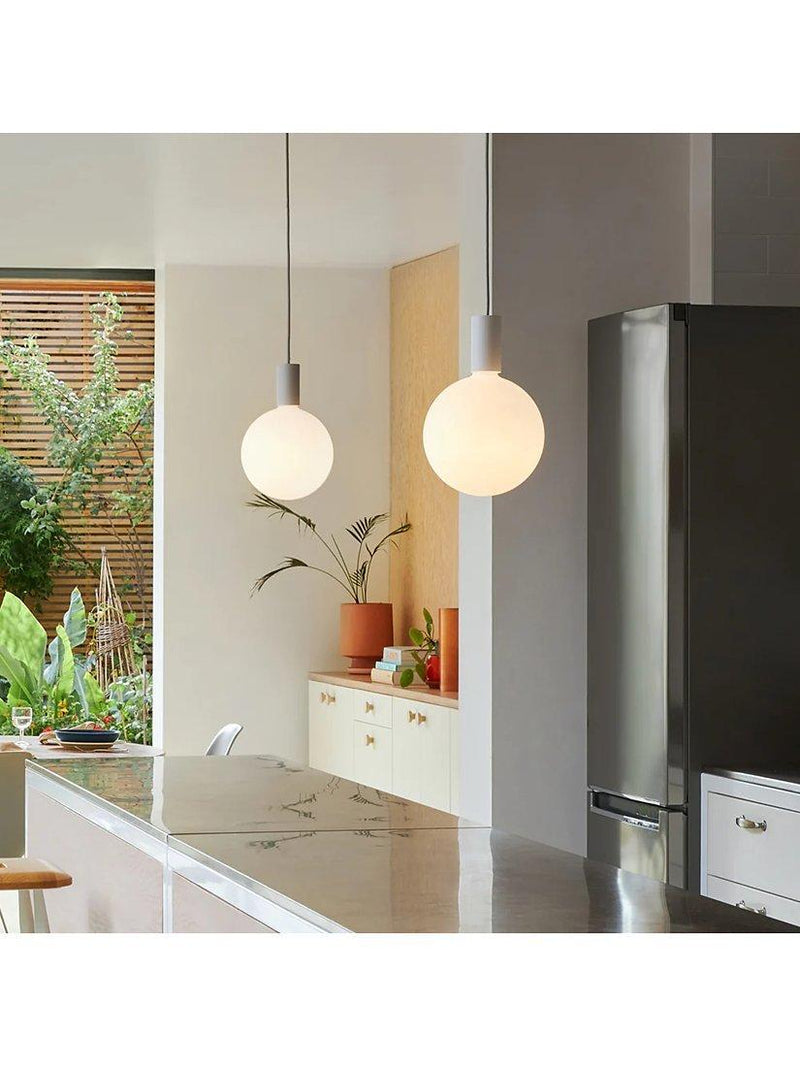 Tala Alumina pendant ceiling light in chalk finish, UK version