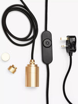 John Lewis Tala Brass Plug-in Portable Pendant Light Bronze- Buy online at McGrocer