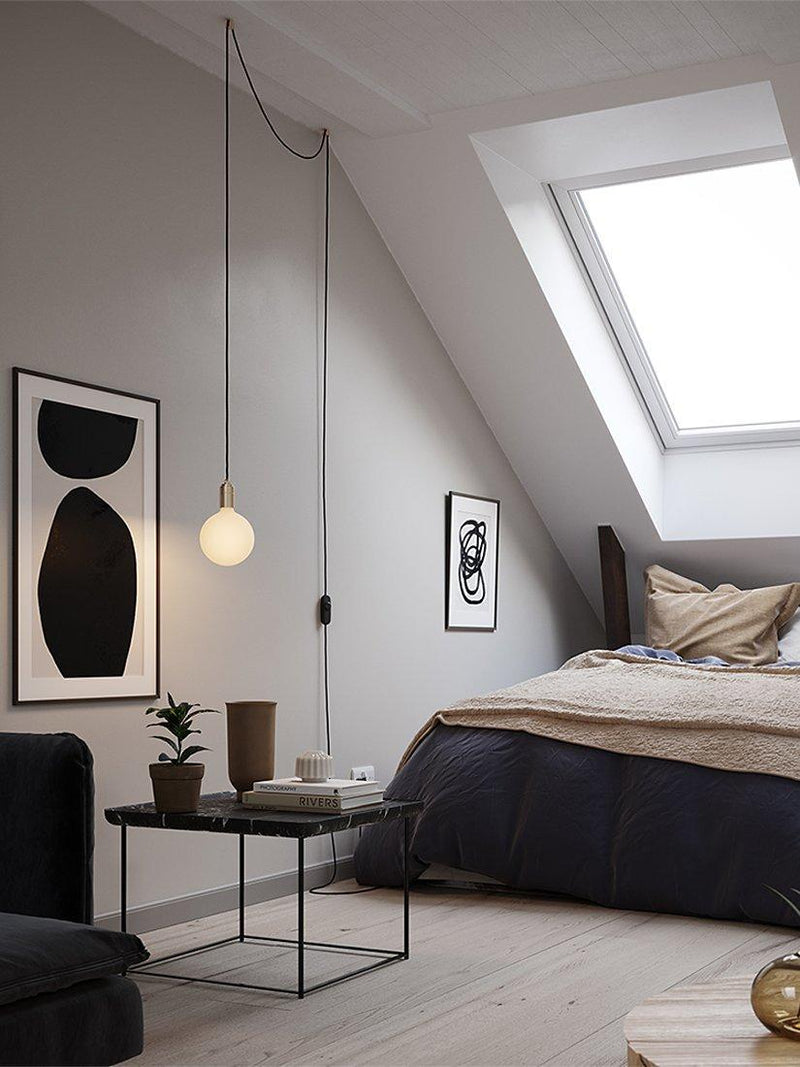 Tala brass plug-in pendant light bronze finish - British product