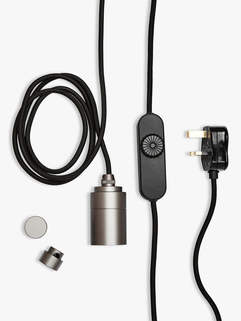 Tala graphite plug-in pendant light grey, UK version
