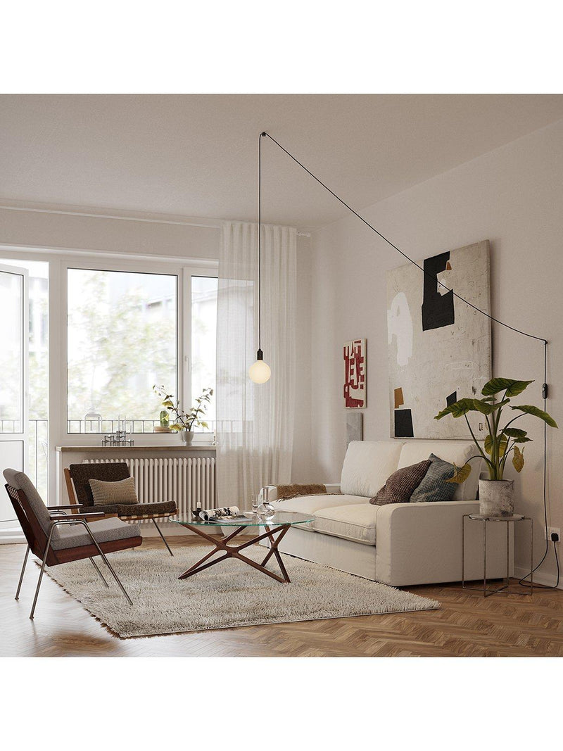 Tala graphite plug-in pendant light grey, UK version