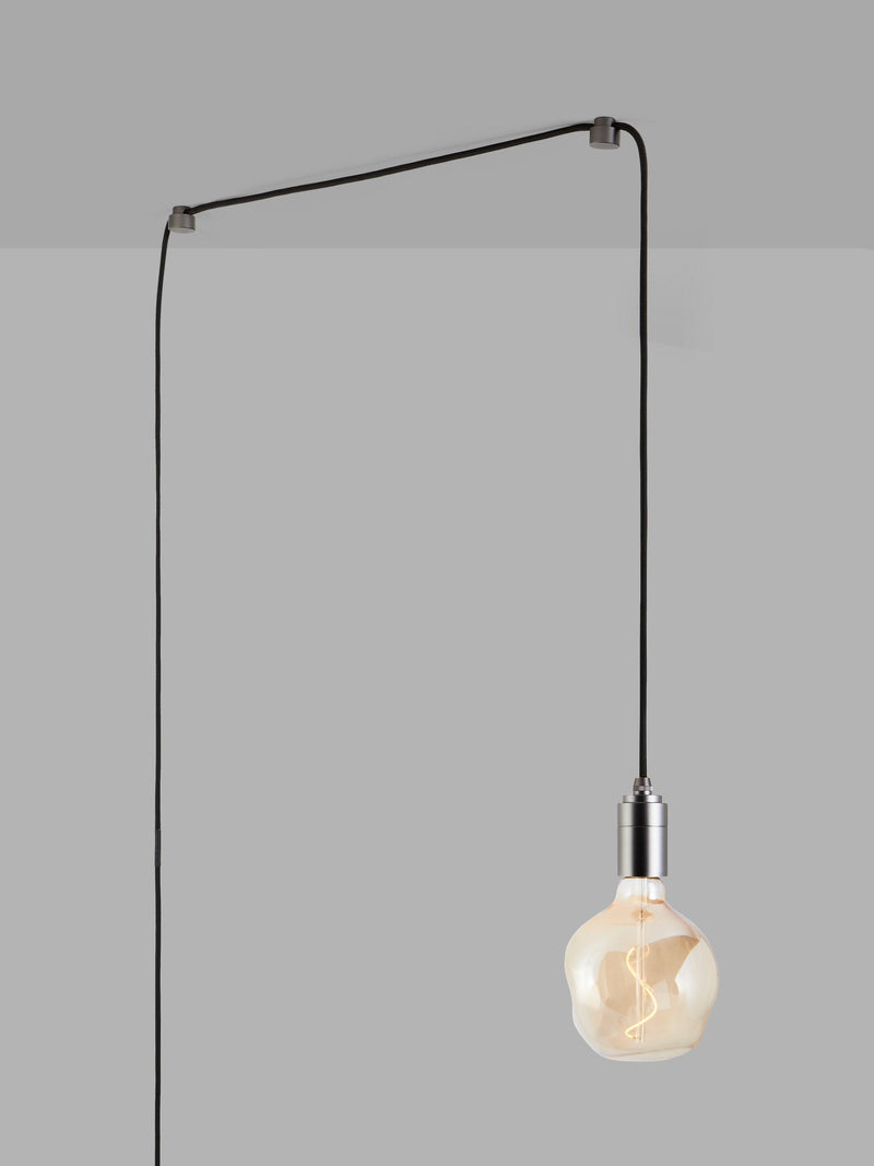 Tala graphite plug-in pendant light grey, UK version