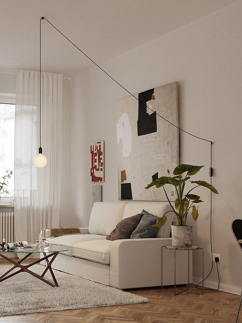 Tala graphite plug-in pendant light grey, UK version