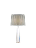 Laura Ashley Blake crystal glass table lamp clear with silk shade, imported from the UK