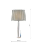 Laura Ashley Blake crystal glass table lamp clear with silk shade, imported from the UK