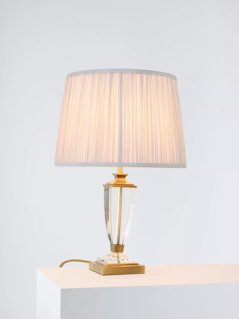 Laura Ashley Carson crystal table lamp antique brass finish, imported from the UK