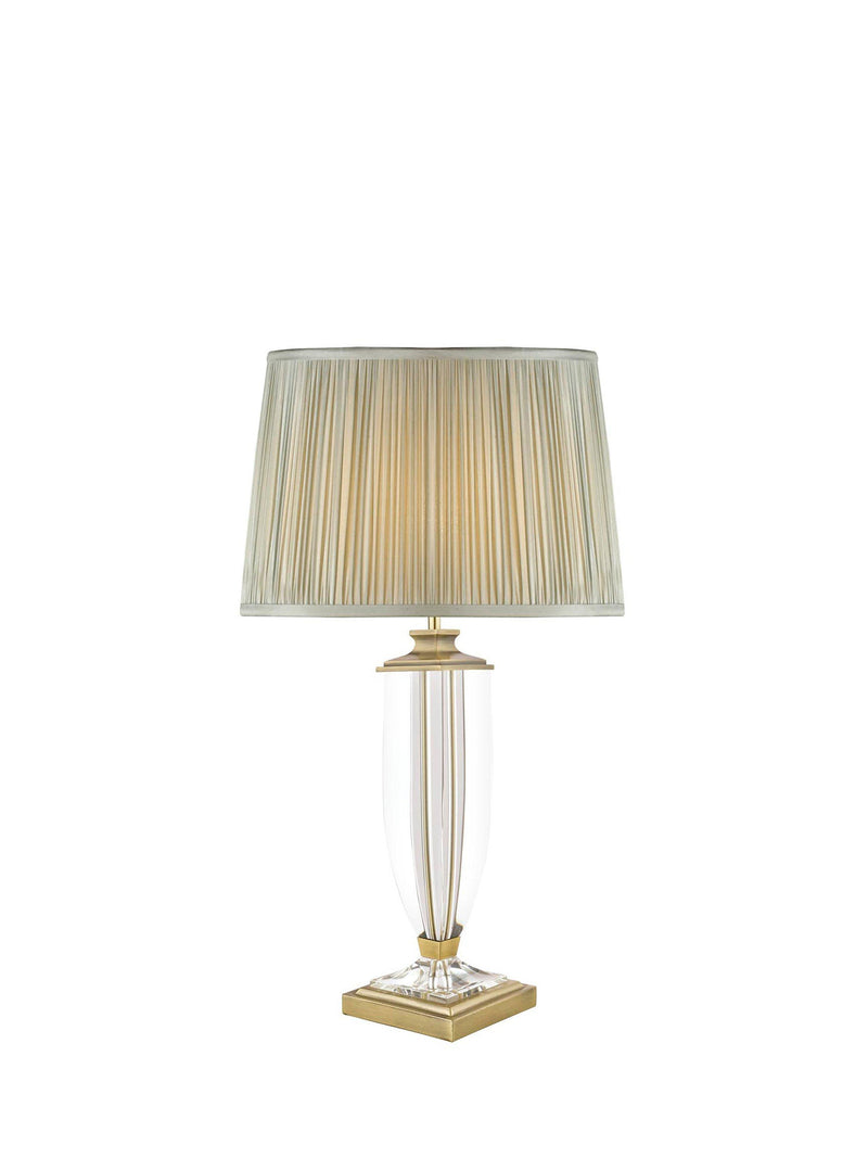 Laura Ashley Carson crystal table lamp antique brass finish, imported from the UK
