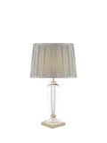 Laura Ashley Carson Crystal Table Lamp polished nickel and sage green shade 52cm, UK version