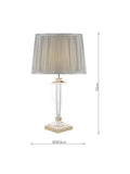 Laura Ashley Carson Crystal Table Lamp polished nickel and sage green shade 52cm, UK version