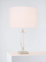 John Lewis Laura Ashley Carson Grande Crystal Table Lamp, Polished Nickel- Buy online at McGrocer