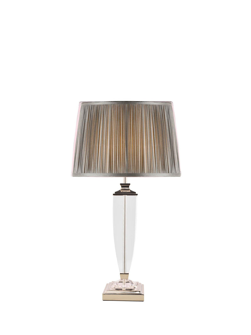 Laura Ashley Carson Grande crystal table lamp polished nickel, imported from the UK