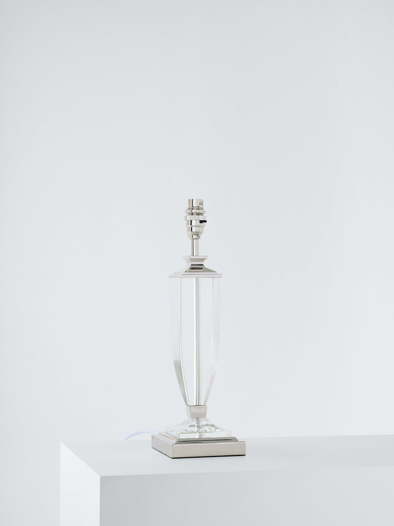 Laura Ashley Carson Grande crystal table lamp polished nickel, imported from the UK