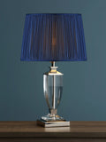 Laura Ashley Carson petite crystal table lamp with nickel finish, UK version