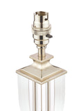 Laura Ashley Carson petite crystal table lamp with nickel finish, UK version