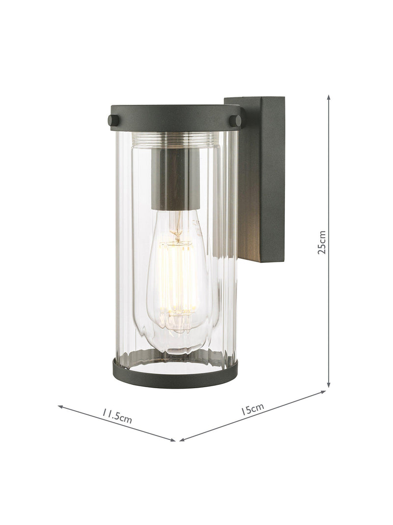 Laura Ashley Arthur outdoor wall light black - British product