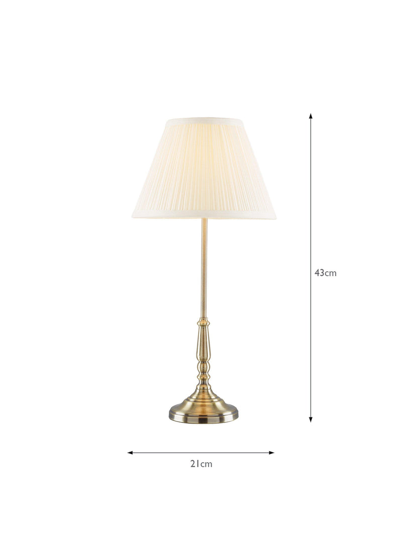 Laura Ashley Elliot small table lamp in antique brass - British product