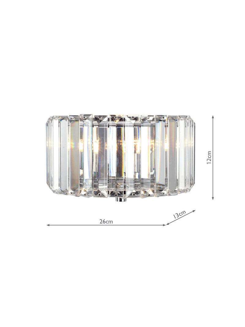 Laura Ashley clear crystal wall light, imported from the UK