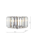 Laura Ashley clear crystal wall light, imported from the UK