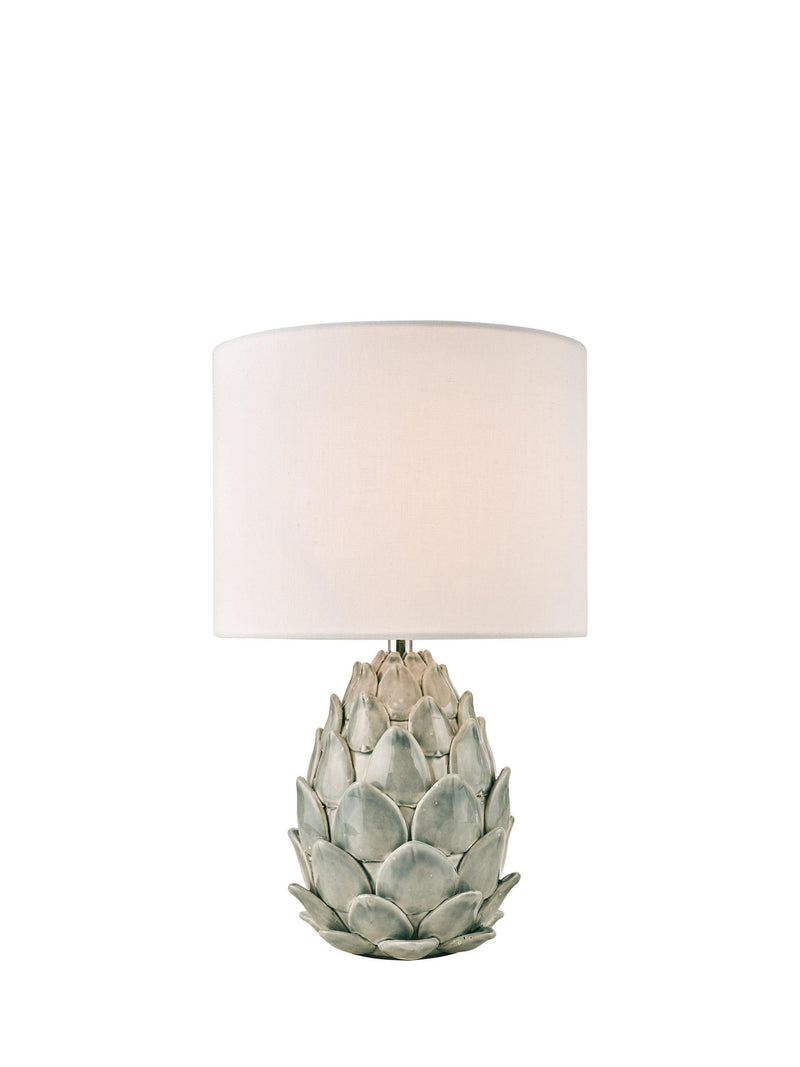 Laura Ashley blue ceramic table lamp linen shade imported from the UK