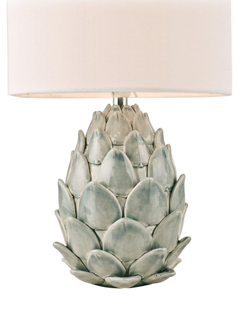 Laura Ashley blue ceramic table lamp linen shade imported from the UK