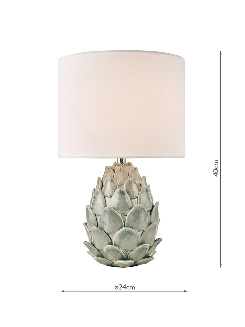 Laura Ashley blue ceramic table lamp linen shade imported from the UK